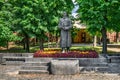 Monument to Grigory Skovoroda in the Soborny Cathedral Public Garden in Kharkov. Statue of the