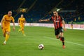 Ismaily Goncalves defender of Shakhtar Donetsk drives the ball during the Ukraine premier League Royalty Free Stock Photo