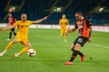 Ismaily Goncalves defender of Shakhtar Donetsk drives the ball during the Ukraine premier League Royalty Free Stock Photo