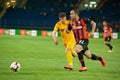 Ismaily Goncalves defender of Shakhtar Donetsk drives the ball during the Ukraine premier League Royalty Free Stock Photo