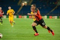 Ismaily Goncalves defender of Shakhtar Donetsk drives the ball during the Ukraine premier League Royalty Free Stock Photo