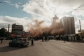 Construction blasting works on demolition of architectural heritage - Kharkov elevator