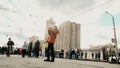 Construction blasting works on demolition of architectural heritage - Kharkov elevator