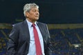 KHARKIV, UKRAINE - September 02, 2017: Coach Mircea Lucescu close-up during the FIFA World Cup 2018 qualifying game of Ukraine ag Royalty Free Stock Photo