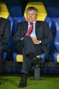 KHARKIV, UKRAINE - September 02, 2017: Coach Mircea Lucescu during the FIFA World Cup 2018 qualifying game of Ukraine against