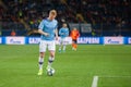 Football player of Manchester City Kevin De Bruyne during UEFA Champions League match vs Royalty Free Stock Photo
