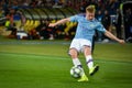 KHARKIV, UKRAINE - September 18, 2019: Kevin De Bruyne during the UEFA Champions League match between Shakhtar Donetsk vs