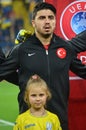 KHARKIV, UKRAINE - September 02, 2017: Ozan Tufan during the FIFA World Cup 2018 qualifying game of Ukraine national team against Royalty Free Stock Photo