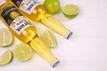 KHARKOV UKRAINE - DECEMBER 9 2020: Bottles of Corona Extra Beer with lime slices. Corona produced by Grupo Modelo with Anheuser