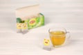 KHARKOV, UKRAINE - DECEMBER 8, 2020: Lipton classic green tea bags. Lipton is a British brand of tea owned by Unilever and PepsiCo