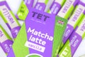 KHARKOV, UKRAINE - DECEMBER 28, 2020: Pack of TET Matcha latte vanilla tea sticks. True english tea manufactured by Sun Generation