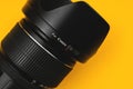 Kharkov, Ukraine - March 7, 2021: Canon lens hood close up on macro, model EW-78E
