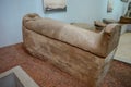Replica of a sarcophagus with a black pharaoh in the National Museum