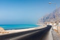 Khasab Coastal road in Musandam Governorate of Oman Royalty Free Stock Photo
