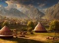 Khasavyurt, Dagestan, Russia. Generative AI.