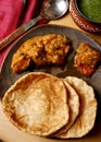 Khasta puri - Fried Indian bread with Carom seeds Royalty Free Stock Photo