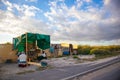 Beautiful sunset over the colorful shacks of Khayelitsha.