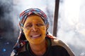 Khayelitsha, South Africa : 16 august 2018 - South African woman with bright face colouring.