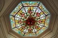 Khedive stained glass ceiling of the pavilion