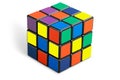 KHERSON, UKRAINE - JULY 17, 2014: Rubik`s cube on