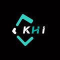 KHI creative minimalist letter logo. KHI unique vector initials alphabet letter logo design Royalty Free Stock Photo