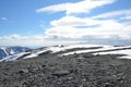 Khibiny, Kola Peninsula, top plateau of the mount Yudychvumchorr Royalty Free Stock Photo