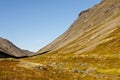 Khibiny Mountains. Tundra landscape. Lichens and rocks