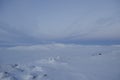 The Khibiny peaks lighted by the sun winter background