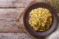 Khichdi: rice and mung bean and spices. Close-up top view, Royalty Free Stock Photo