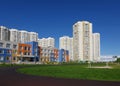 Khimki, Russia - cityscape with middle School of General education