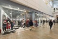 Khimki, Russia - December 22, 2015. The interior of large shopping mall Mega