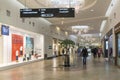 Khimki, Russia - December 22, 2015. The interior of large shopping mall Mega