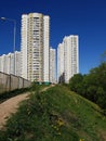 Khimki, Russia - May 10. 2018. city landscape in an ecologically clean place