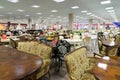 Khimki, Russia - September 03.2016. expensive Tables and chairs in largest furniture store Grand