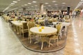 Khimki, Russia - September 03.2016. Tables and chairs in largest furniture store Grand