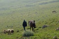 Shepherds near Xinaliq, Azerbaijan, a remote mountain village in the Greater Caucasus range