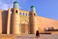 KHIVA, UZBEKISTAN: Entrance to the Kunya Ark in Khiva Old town