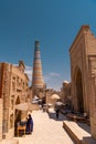 Historic architecture of Itchan Kala, walled town of city of Khiva, Uzbekistan