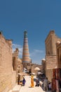 Historic architecture of Itchan Kala, walled town of city of Khiva, Uzbekistan