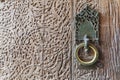 Antique brass door knocker in Uzbekistan Royalty Free Stock Photo