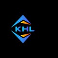 KHL abstract technology logo design on Black background. KHL creative initials letter logo concept Royalty Free Stock Photo