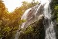 Khlong Lan Waterfall is a beautiful and famous waterfall. in National parks and in the rainforests of Thailand.