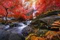 Khlong Lan waterfall is a beautiful Waterfalls in the rain forest jungle Thailand