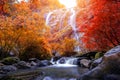 Khlong Lan waterfall is a beautiful Waterfalls in the rain forest jungle Thailand Royalty Free Stock Photo