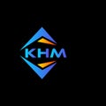 KHM abstract technology logo design on Black background. KHM creative initials letter logo concept Royalty Free Stock Photo