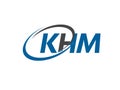 KHM letter creative modern elegant logo design Royalty Free Stock Photo