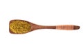 Spice khmeli suneli in wooden spoon isolated on a white backgro Royalty Free Stock Photo