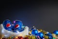 Khmelnytskyi, Ukraine - December 13, 2019: iron bottle of pepsi drink on a black background. The concept of the new 2020, Royalty Free Stock Photo