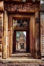 Khmer Architecture of Prasat Muang Tam Castle, Buriram. Royalty Free Stock Photo