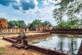 Khmer Architecture of Prasat Muang Tam Castle, Buriram. Royalty Free Stock Photo